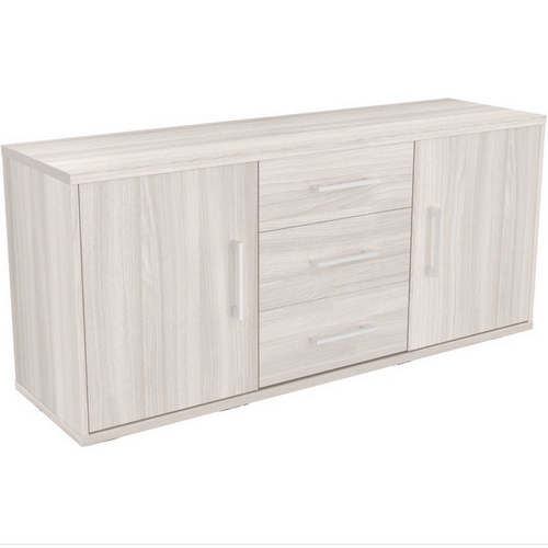 Тумба стационарная для оргтехники MULTI-OFFICE СТИЛ ЭВО (Steel evo) 127х46х60 дуб светлый