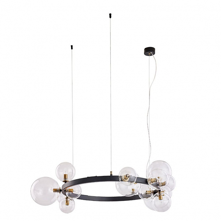 Подвесная люстра Arte Lamp VINCENT черный, прозрачный A7790SP-15BK