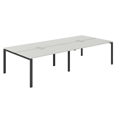Рабочая станция Norden Сигма (м/к 60х30) 3200х1438х750 SG.256.SH.63.AN Серый Бархат / Антрацит