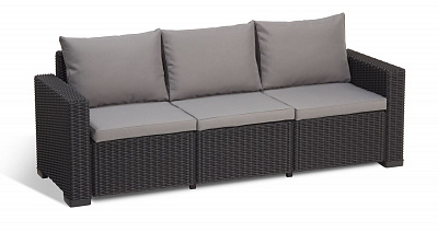 Диван трехместный Allibert Калифорния 3-х местный (California 3 Sofa) Графит 17196779